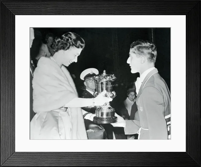 Framed Print : Queen Elizabeth II Presenting Equestrian Trophy Framed Print : Queen Elizabeth II Presenting Equestrian Trophy
