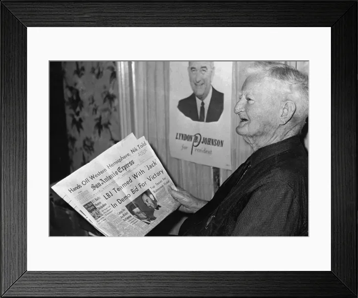 Framed Print : John Nance Garner Reading Framed Print : John Nance Garner Reading