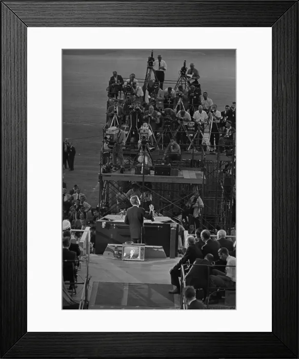 Framed Print : Senator John F. Kennedy Giving Speech Framed Print : Senator John F. Kennedy Giving Speech