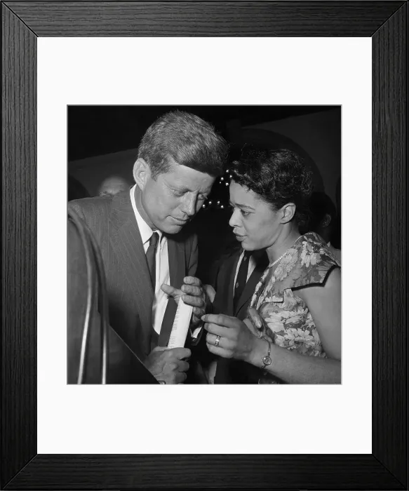 Framed Print : John F. Kennedy with Val Phillips Framed Print : John F. Kennedy with Val Phillips