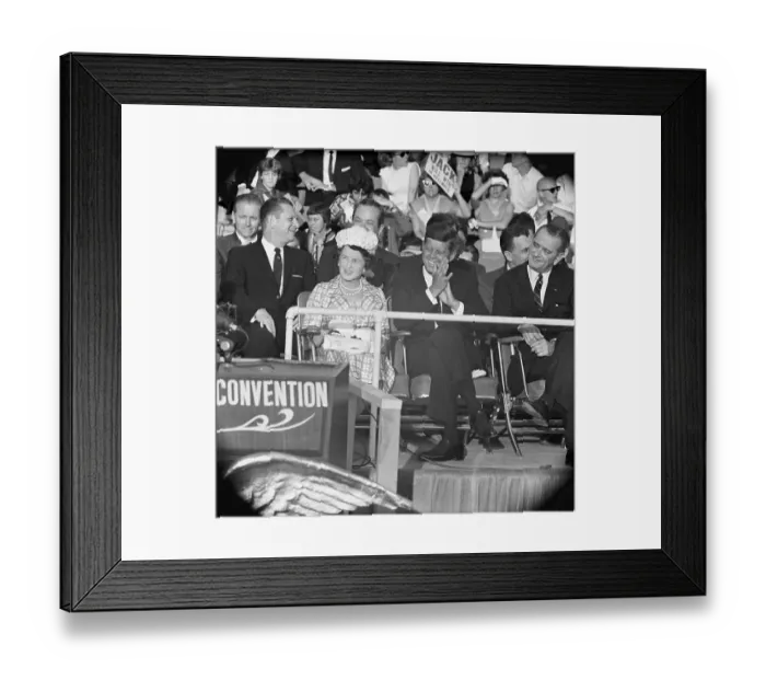 Framed Print : Kennedy and Johnson at the 1960 Democratic Convention Framed Print : Kennedy and Johnson at the 1960 Democratic Convention