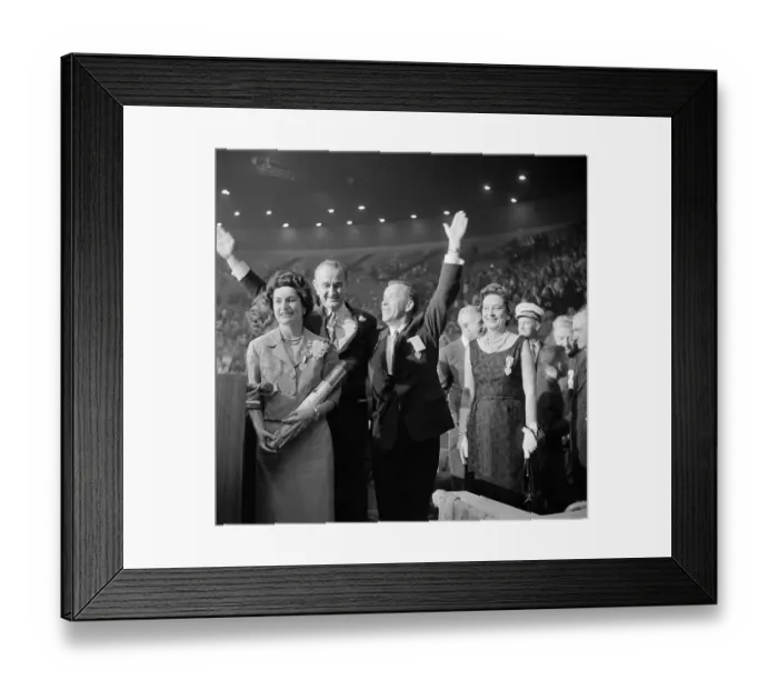 Framed Print : Lyndon Johnson Celebrating Vice President Nomination Framed Print : Lyndon Johnson Celebrating Vice President Nomination