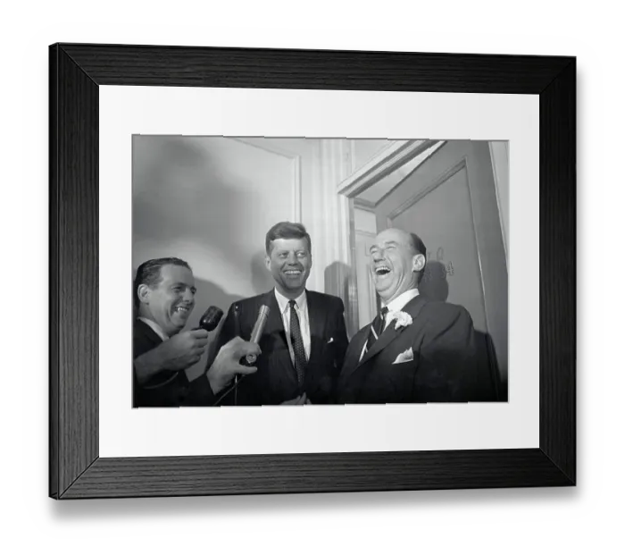 Framed Print : John F. Kennedy with Adlai Stevenson Framed Print : John F. Kennedy with Adlai Stevenson