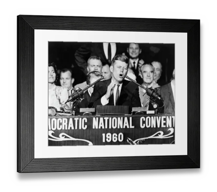 Framed Print : Kennedy Addressing Democrat Natl Conv Framed Print : Kennedy Addressing Democrat Natl Conv