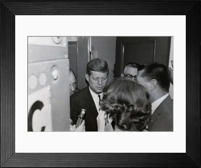 Framed Print : Candidate John Kennedy Among Crowd Framed Print : Candidate John Kennedy Among Crowd