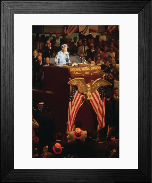 Framed Print : Eleanor Roosevelt Speaking at Democratic Convention Framed Print : Eleanor Roosevelt Speaking at Democratic Convention