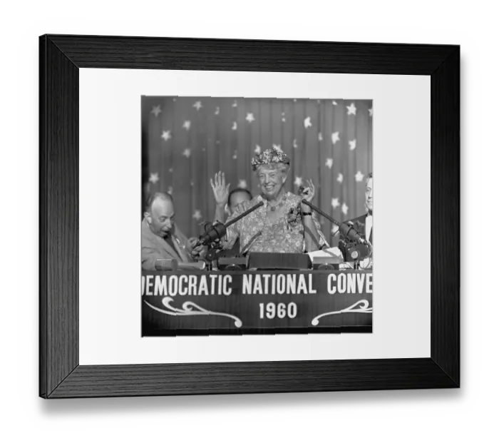 Framed Print : Eleanor Roosevelt Speaking at the 1960 Democratic National Convention Framed Print : Eleanor Roosevelt Speaking at the 1960 Democratic National Convention