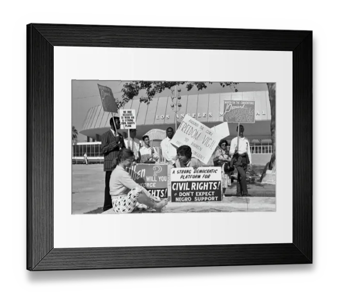 Framed Print : Protest Outside the Democratic National Convention Framed Print : Protest Outside the Democratic National Convention