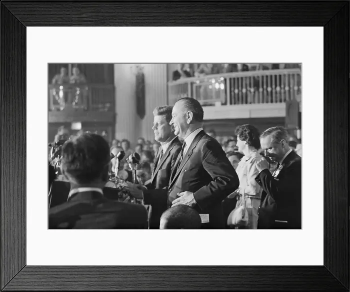 Framed Print : John F. Kennedy and Lyndon Johnson Framed Print : John F. Kennedy and Lyndon Johnson