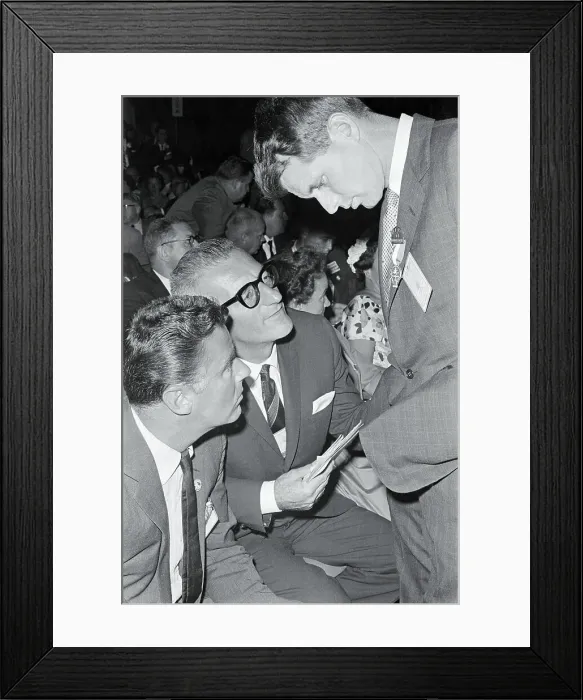 Framed Print : Robert Kennedy On Convention Floor Framed Print : Robert Kennedy On Convention Floor