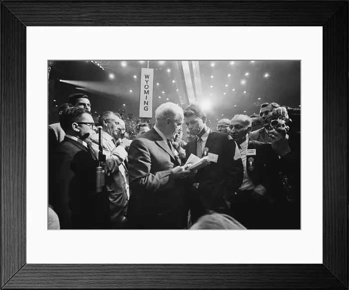 Framed Print : Robert Kennedy On Convention Floor