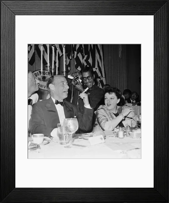 Framed Print : Adlai Stevenson, Sammy Davis Jr. and Judy Garland at Democratic Dinner Framed Print : Adlai Stevenson, Sammy Davis Jr. and Judy Garland at Democratic Dinner