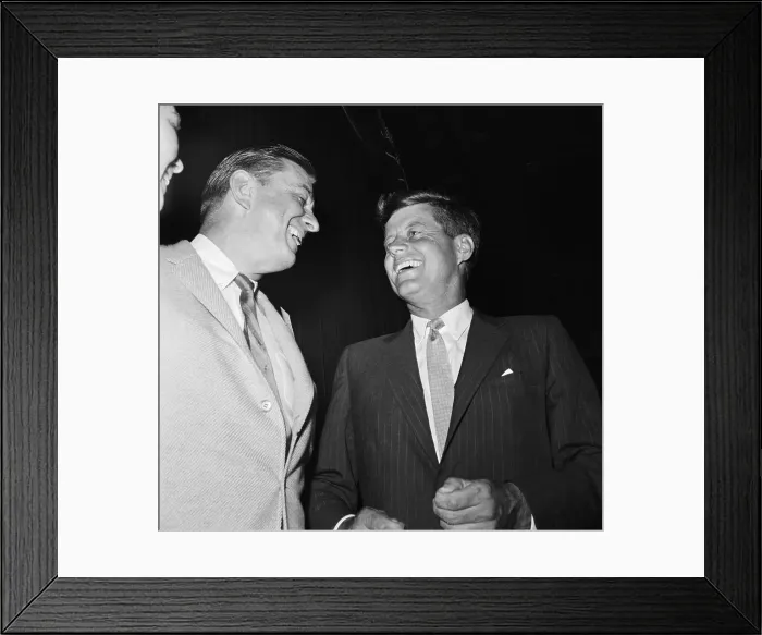 Framed Print : John Kennedy Laughing with Franklin D. Roosevelt Framed Print : John Kennedy Laughing with Franklin D. Roosevelt