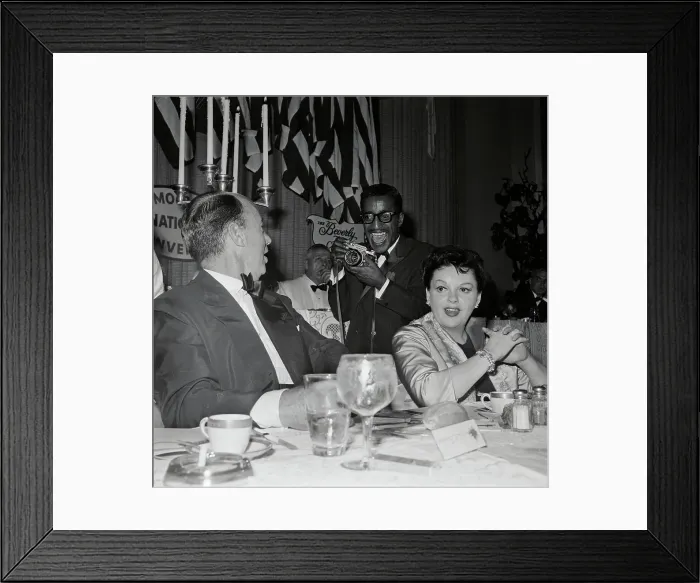 Framed Print : Adlai Stevenson, Sammy Davis Jr. and Judy Garland at Democratic Dinner Framed Print : Adlai Stevenson, Sammy Davis Jr. and Judy Garland at Democratic Dinner