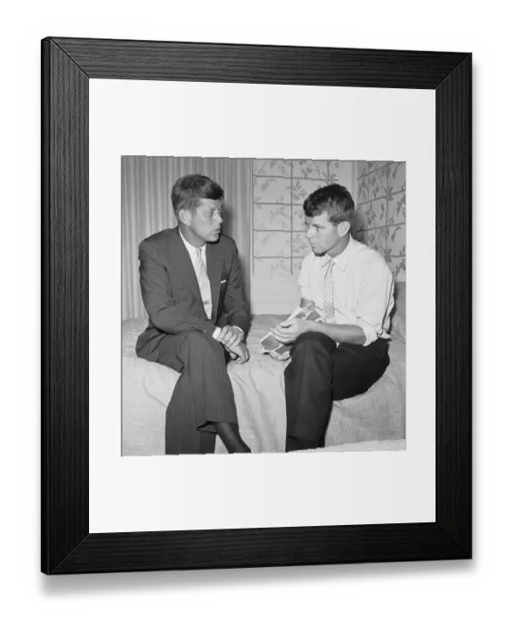 Framed Print : Senator Kennedy and his Brother Robert Framed Print : Senator Kennedy and his Brother Robert