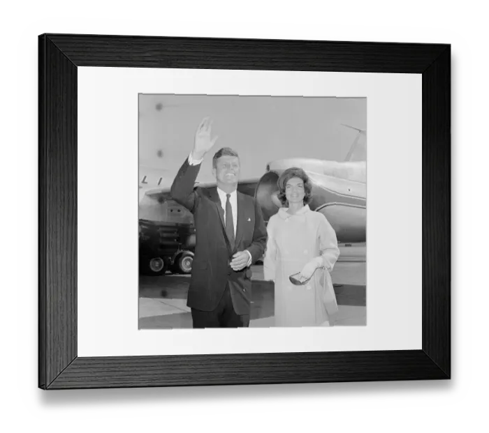 Framed Print : John F. Kennedy Waving Framed Print : John F. Kennedy Waving