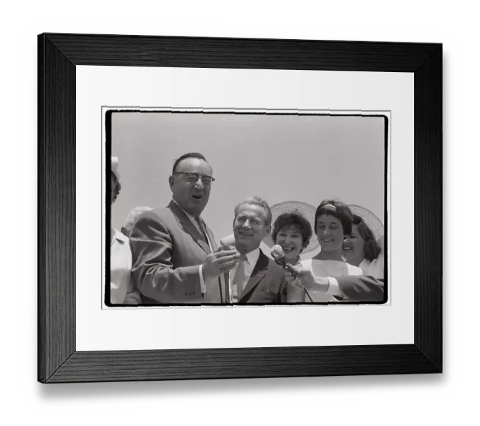 Framed Print : Governor Brown With Senator and Daughter Framed Print : Governor Brown With Senator and Daughter