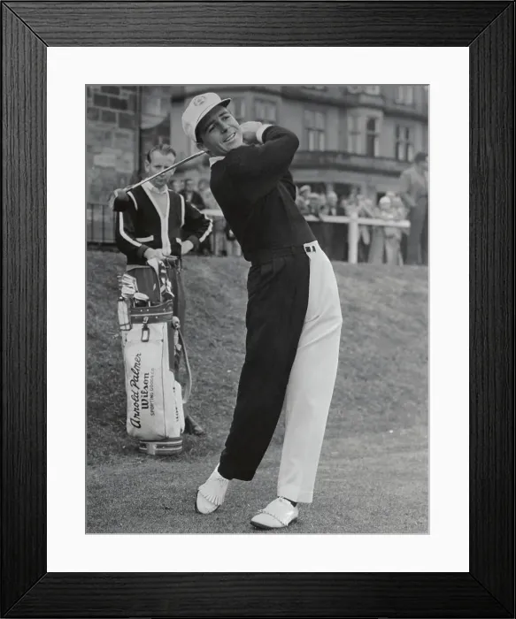 Framed Print : Gary Player Showing off his Clothing Framed Print : Gary Player Showing off his Clothing