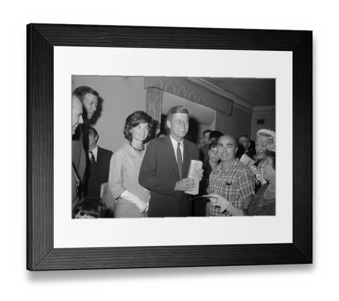 Framed Print : Presidential Candidate John F. Kennedy and Wife Jacqueline Framed Print : Presidential Candidate John F. Kennedy and Wife Jacqueline