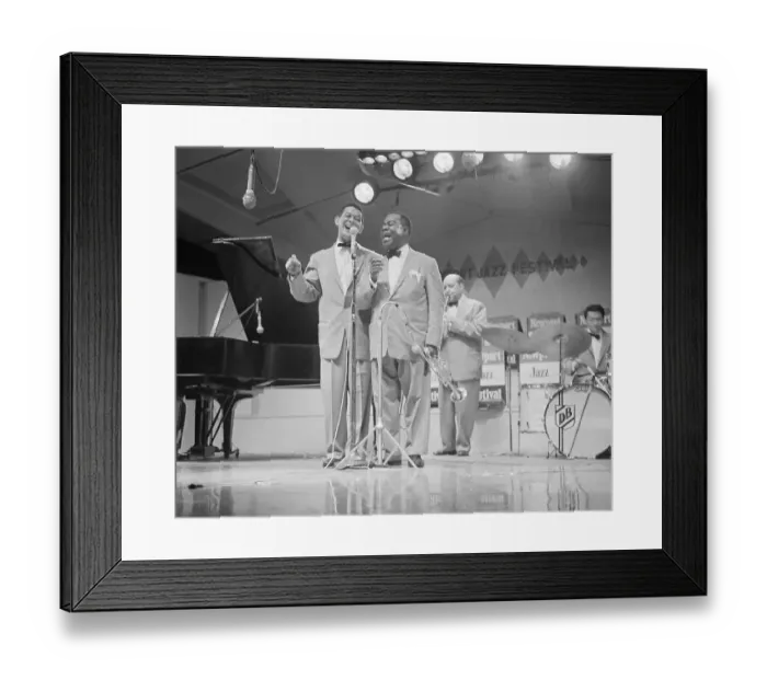 Framed Print : Louis Armstrong Singing Framed Print : Louis Armstrong Singing