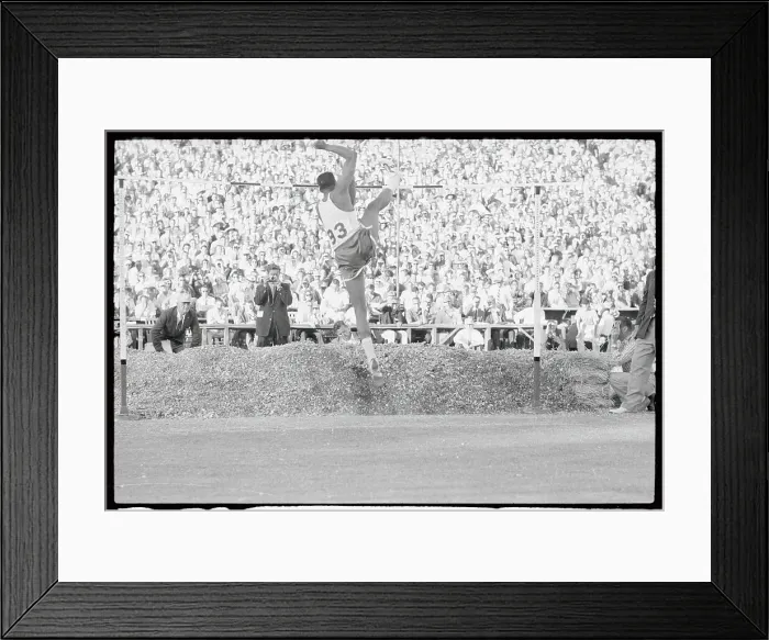 Framed Print : Olympic High Jumper John Thomas