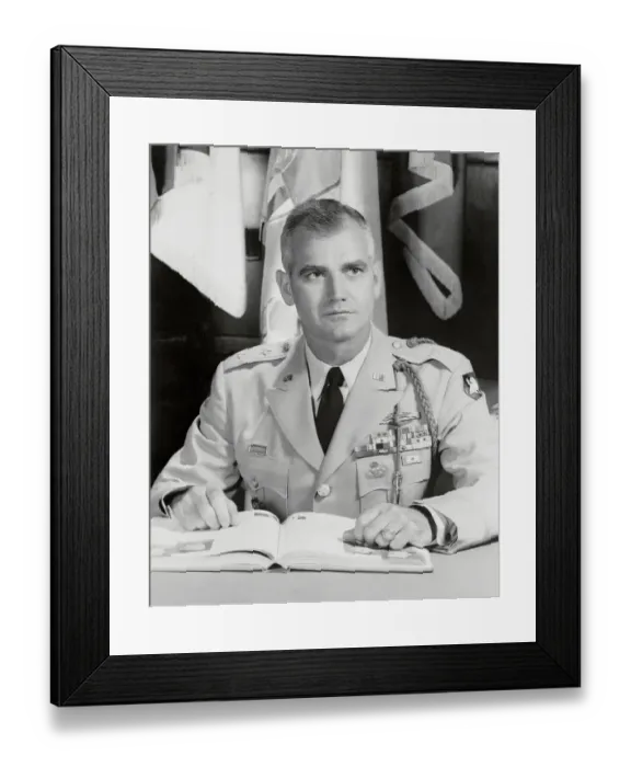 Framed Print : William Westmoreland Sitting at His Desk Framed Print : William Westmoreland Sitting at His Desk