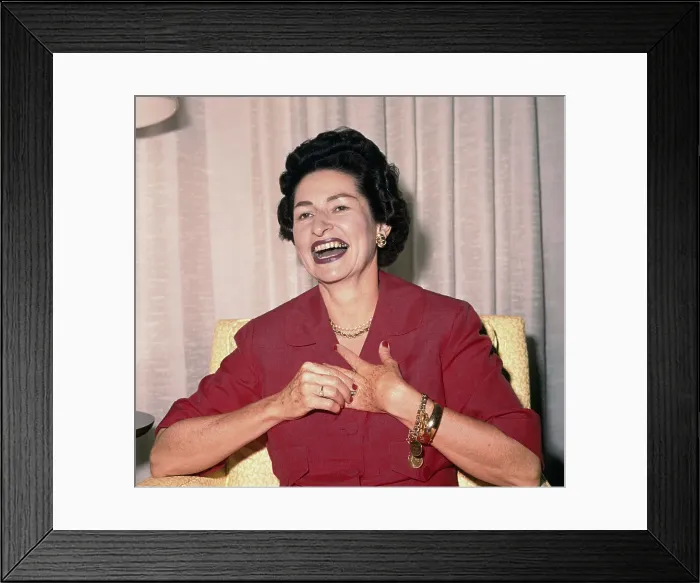 Framed Print : Lady Bird Johnson Laughing Framed Print : Lady Bird Johnson Laughing