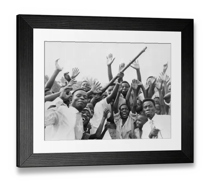 Framed Print : Congolese Shown Celebrating; Independenc Framed Print : Congolese Shown Celebrating; Independenc