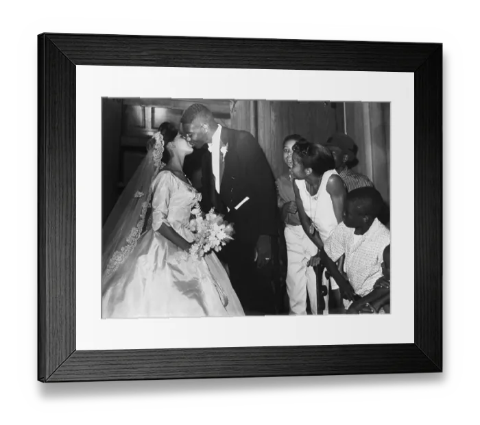 Framed Print : Oscar Robertson Kissing Bride Framed Print : Oscar Robertson Kissing Bride