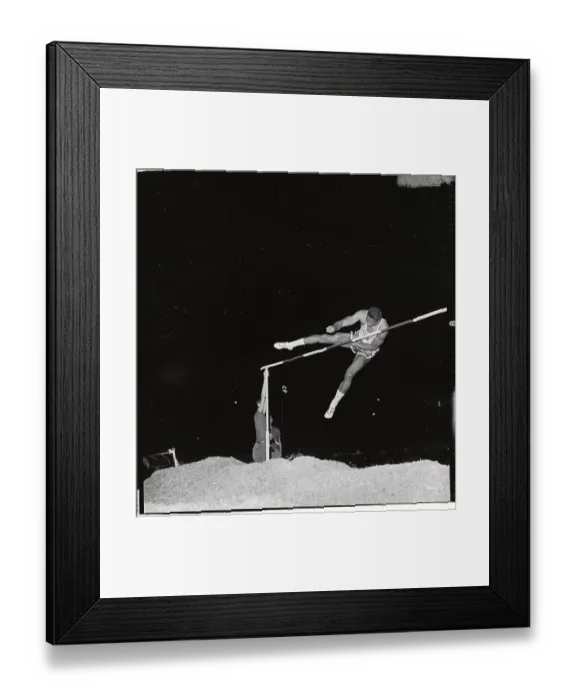 Framed Print : Olympian John Thomas Clearing the High Bar Framed Print : Olympian John Thomas Clearing the High Bar