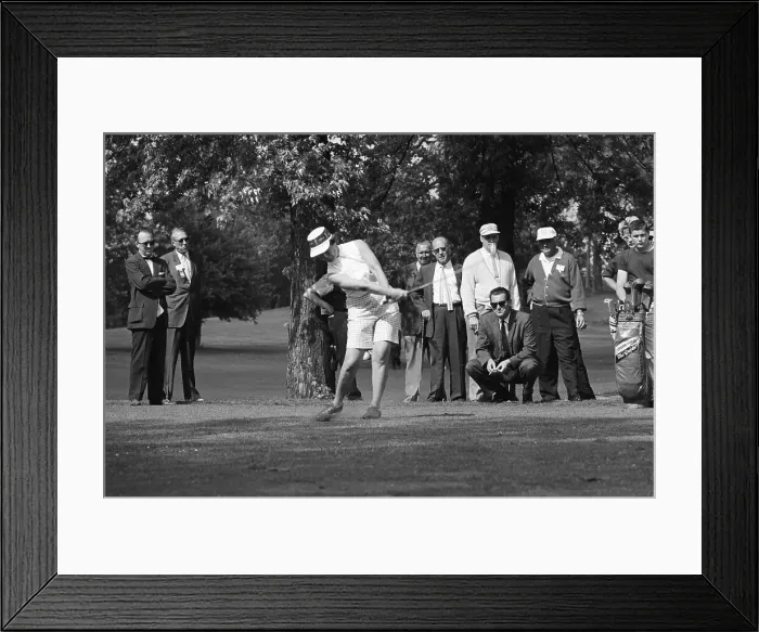 Framed Print : Golfer Betsy Rawls Swinging Club