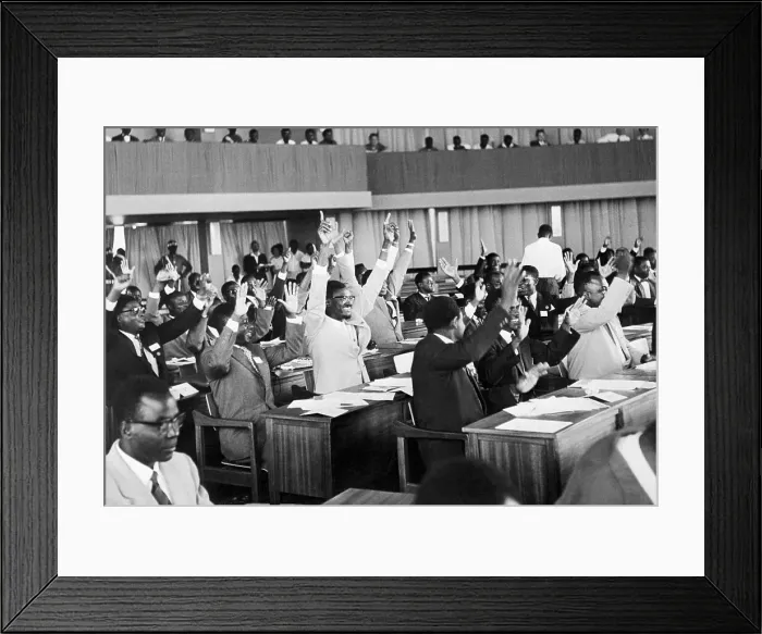 Framed Print : Congo Parliament Cheering Framed Print : Congo Parliament Cheering