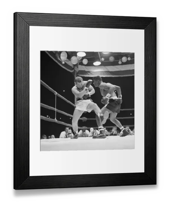 Framed Print : Floyd Patterson Fighting Ingemar Johansson Framed Print : Floyd Patterson Fighting Ingemar Johansson