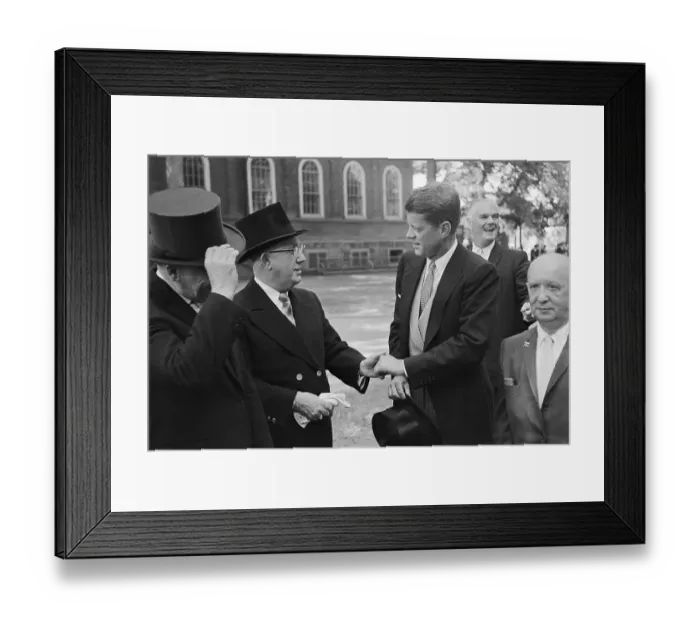 Framed Print : John F. Kennedy at Harvard Commencement Framed Print : John F. Kennedy at Harvard Commencement