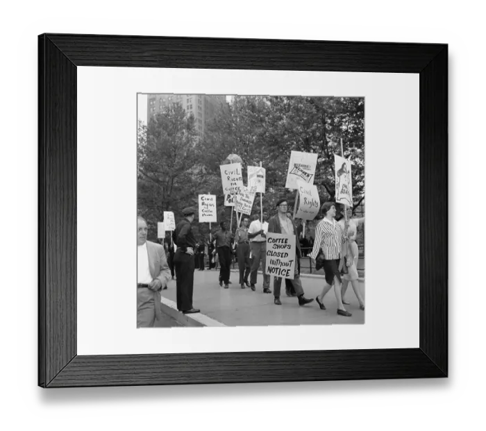 Framed Print : Protest Against Coffee Shop Closures