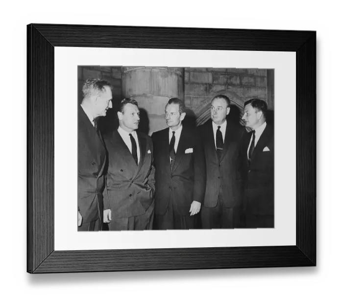 Framed Print : John D. Rockefeller's Five Sons at Memorial Service
