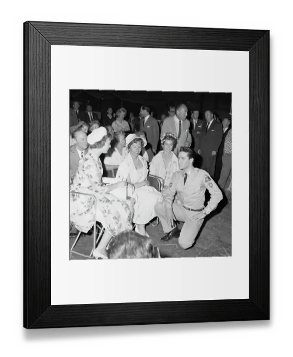 Framed Print : Elvis Presley with Scandinavian Princesses Framed Print : Elvis Presley with Scandinavian Princesses