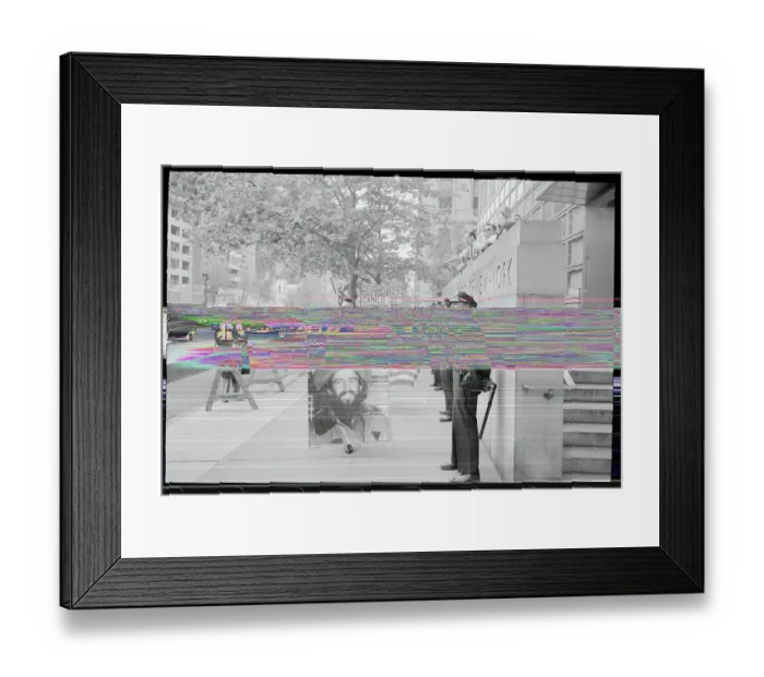 Framed Print : Policemen Watching Protesters Framed Print : Policemen Watching Protesters