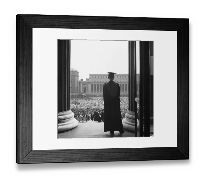 Framed Print : Columbia University Graduate at Commencement Framed Print : Columbia University Graduate at Commencement