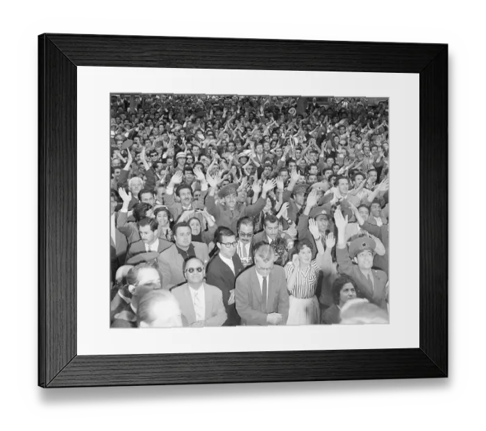 Framed Print : Crowd Cheers For New Turkish Government Framed Print : Crowd Cheers For New Turkish Government