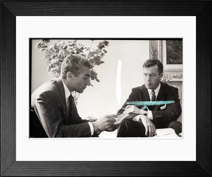 Framed Print : Shah Reza Pahlavi of Iran Being Interviewed Framed Print : Shah Reza Pahlavi of Iran Being Interviewed