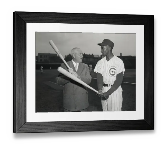 Framed Print : Rogers Hornsby and Ernie Banks