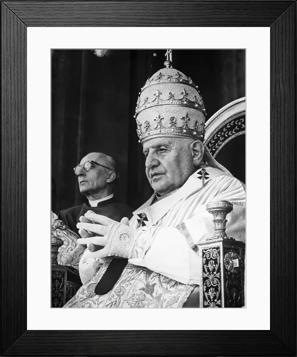 Framed Print : Pope John XXIII Seated in Throne Framed Print : Pope John XXIII Seated in Throne