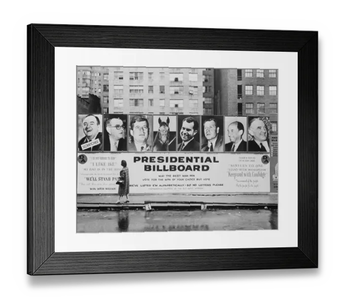 Framed Print : Billboard W / President Candidates, Horse Framed Print : Billboard W / President Candidates, Horse