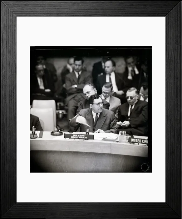 Framed Print : Andrei Gromyko Speaking On U-2 Plane Framed Print : Andrei Gromyko Speaking On U-2 Plane