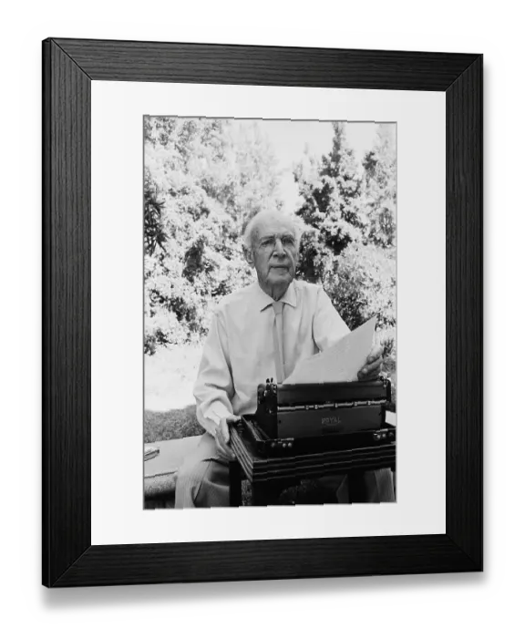 Framed Print : Upton Sinclair Working Outside Framed Print : Upton Sinclair Working Outside