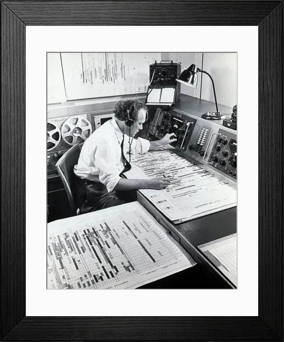 Framed Print : Radio Free Europe Engineer In Studio Framed Print : Radio Free Europe Engineer In Studio