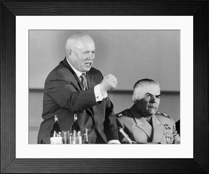 Framed Print : Khrushchev Shaking Fist