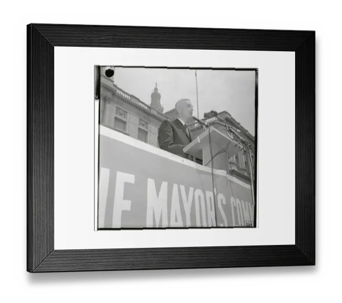 Framed Print : Hyman Rickover Speaking at Podium Framed Print : Hyman Rickover Speaking at Podium