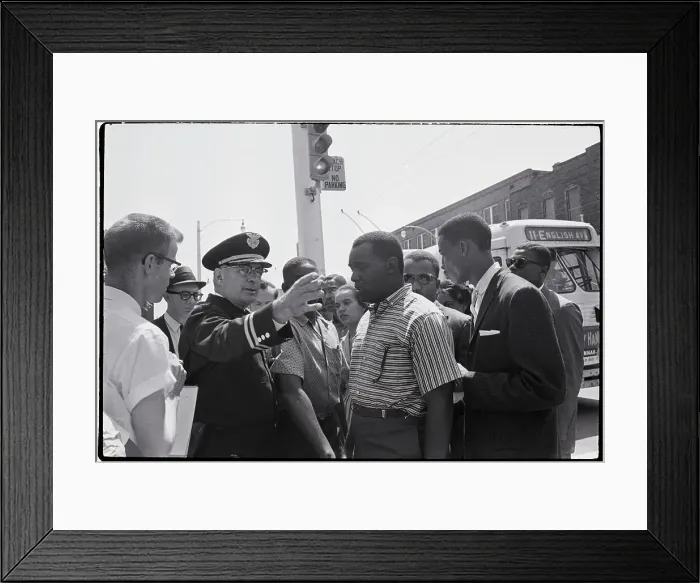 Framed Print : Police Chief Turns Away Civil Rights Marchers Framed Print : Police Chief Turns Away Civil Rights Marchers